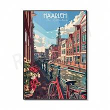 1pc/3PCS Wall Arts Posters For Botanical Travel In Utrecht, Tulip Fields, Kukenhof Gardens, Amsterdam Canal, Flendin, Rotterdam, Delft, Children's Embankment, Netherlands. Suitable For Residential And Dormitory Walls, Living Room And Bar Decoration, Dining Or Bathroom, Room Decoration, Without Frames. High Quality Canvas Art For Indoor/Outdoor Use, Without Frame/With Frame Coastal Decor Coastal Decor Beach Decor ,Wall Art With Frame - Multicolor - View 15