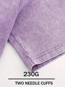 Men's Vintage-Inspired "BILLIONaire Boys Club" Graphic Tee - Thick, Soft 100% Cotton, Pink With Colorful Print, Round Neck Short Sleeve T-Shirt For Summer Streetwear - Màu tím  Violet - Xem 5