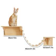 1pc Wall-Mounted Cat Perch, Cat Ladder Cat Wall Furniture For Playing, Climbing And Jumping, Max Load 12kg (26lb) - Multicolor - View 5