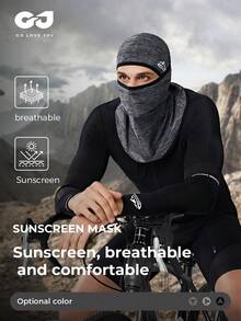 GOLOVEJOY 1pc Men's Lightweight Breathable Quick-Dry Sunscreen Headcover, Multifunctional Outdoor Sports Cycling Face Mask, Versatile Solid Color Unisex Headscarf