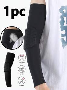 1pc, New Spring And Summer Basketball Honeycomb Arm Sleeves, Sports Anti Outdoor Cycling Sun Protection Sleeve Covers, Sun Protection Extended Elbow Protection Gym Gym Accessories Coderas
