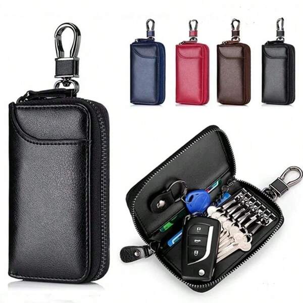 Unisex PU-Leder Schlüsselhalter Tasche, abnehmbare Autoschlüssel Geldbörse, Butler Schlüsseltasche, Mini Kartenetui, Schlüsselorganizer Tasche für Herren Geldbörse, Mini Geldbörse, Geldbeutel für Damen Geldbörse