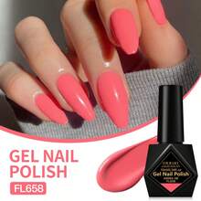FOUR LILY 10ml 高饱和度红裸粉色凝胶指甲油 - 持久耐用的UV/LED凝胶指甲油，适用于美甲沙龙和DIY美甲 - 彩色 - 查看 16