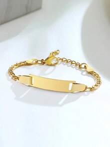 1 Piece/Customizable Children's Baby Name Bracelet, Stainless Steel Nameplate, Children's ID Bracelet, Personalized Gift For Children, The Best New Year Gift For BabiesMother's Day Valentine's Day Gift - A - View 8