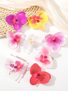 8 Stücke/1 Stück modische boho Orchideen Kunstblumen Haarspangen Klauen Haarklammern Haarspangen