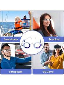 可拆卸便携防晕动眼镜，成人及老年人户外运动防眩晕眼镜，防晕船及游戏眩晕，配件礼品夏季必备女士收纳整理礼品旅行 - 彩色 - 查看 3