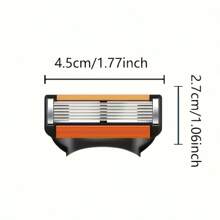 6-Layer Manual Men's Shaving Razor/Replacement Blades, 5-Layer Razor Stand, Washable, Stainless Steel Depilation Tool