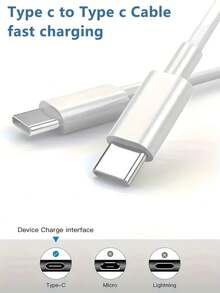 USB C 转 USB C 快速充电线 60W、车载充电器充电线、USB C 转 Type C 充电数据线兼容 16/17/17 Pro/17 Pro Max/iPad Pro/Air、手机充电器线兼容三星 Galaxy S25/S24/S23/S22/S21/S20 系列及更多 Type C 设备 - 多色 - 查看 2