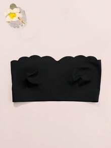 New Women's Invisible Bandeau Lingerie Bra Strapless Lingerie Bra 1/2 Cup Push Up Women's Underwear Seamless Wedding Lingerie Bra Sexy Unpadded Underwear For A,B C Cup Chest - Black - View 4