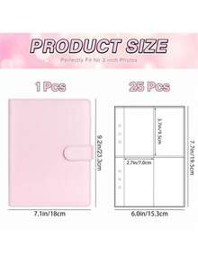 1 套优质多功能 A5 照片卡活页夹，时尚相册设计，紧凑耐用的整理器，PU 皮革活页夹笔记本封面活页整理器，用于日常计划和笔记记录，办公用品，返校，学校用品