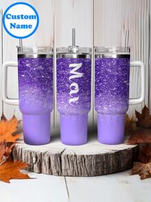Customize This 40oz Stainless Steel Tumbler Sports Water Bottle With Any Custom Text, Name/Initials To Make A Perfect Gift! Perfect For A Bachelorette Party, Birthday Party, Or Any Event.