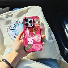 50张粉色心形装饰贴纸，可爱贴纸，浪漫贴纸，卡通贴纸，水果食物贴纸，防水贴纸，适用于笔记本电脑、手机、汽车、滑板、水瓶、计划本、日记本 - 彩色 - 查看 3