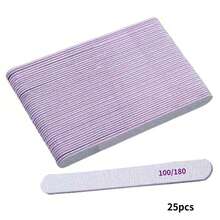 美甲工具，指甲锉，指甲抛光锉，砂纸条，可重复使用的双面磨砂抛光条