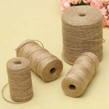 2mm/3mm 10M/100M Natural Vintage Jute Rope Twine Roll Sewing Wedding Gift Wrap Crafts Jute Cord Thread Handmade DIY Party Ribbon Bows Christmas Decoration