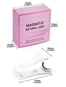 3 Pairs Magnetic False Eyelashes Kit With Mirror & Applicator Glue-Free Eyelashes Natural Manga Eyelashes Cat Eye Fluffy Faux Mink Eye Lashes With Tweezers Makeup Tool For Beauty Travel - 黑色 - 查看 5