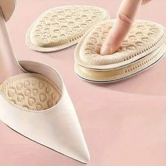 2 Pairs Half Size Shoe Inserts, Adjustable Shoe Size Reducer, Soft Forefoot Pads - Anti-Slip Half Insoles, Comfortable Forefoot Pads, For Foot Care Pain Relief - Extra Soft Anti-Slip - Thickened Insole For High Heels School