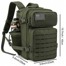25 Litri Zaino Tattico Zaino With Large Capacity For The Sopravvivenza In Campeggio Di 3 Days With Portabottiglie D'acqua Zaini Da Viaggio - 軍綠色 - 查看 8