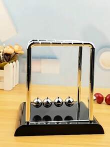 1pc Đồ trang trí sáng tạo Quả bóng Newton bằng kim loại Đồ chơi lắc lư thiên thể Đồ chơi giải tỏa căng thẳng cho bàn làm việc - thuyền buồm bạc - Xem 8
