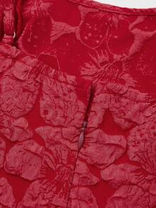 Đầm midi Floreya màu đỏ thanh lịch, chất liệu cao cấp Pháp, dáng ôm eo, dây mảnh, thích hợp cho đám cưới và tiệc mùa hè. - Màu Đỏ Sâu - Xem 9