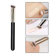 270 圆头遮瑕刷 - 1/2 件眼部遮瑕刷迷你斜角平顶歌舞伎鼻部轮廓刷柔软粗毛全覆盖遮瑕膏混合设置抛光粉霜化妆品专业小化妆粉底刷定妆粉刷 | 精密化妆工具 | 合成刷毛，化妆刷 - 彩色 - 查看 10