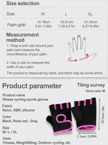 1 Pair Of Fitness Breathable Sports Men's And Women's Basketball Dumbbell Weightlifting Training Gloves, Horizontal Bar Cycling Half Finger Wrist Guard Half Finger Anti Slip Sports Gloves, Women's Fitness Gloves Gym Accessories, Sport, Gym, Home Exercise, Women's Gym Gloves, Boxing Gloves, Gym Gloves, Gym Gloves, Men's Gym Gloves