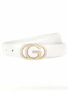 2 件字母女士腰带，适合休闲和商务风格，字母扣设计，无纺布编织，大尺寸，适合日常通勤、聚会、婚礼、海滩和大学使用 - 黑色秋季、秋季、万圣节 - 彩色 - 查看 10