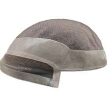 N.L.W Hair System For Men Human Hair Pieces Lace With MONO 130% Density Large Size 6 Inch - Natural Black - View 4