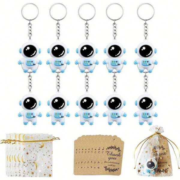 1 opakowanie 30 sztuk Zestaw upominkowy Breloczków z Motywem Kosmicznym, Silikonowe Breloczki z Astronautami, Breloczki Kosmiczne Z Gwiazdami i Księżycem, Nadaje Się Na Upominki Na Imprezę, Nagrody Szkolne, Prezenty Urodzinowe i Ślubne