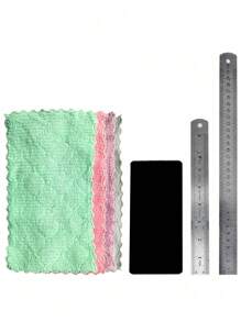 Set de 4 u 8 paños de mano para bebé, paños de limpieza absorbentes para cocina, paños de felpa de coral, paños de uso doble seco y húmedo, adecuados para diversos entornos domésticos (color aleatorio)