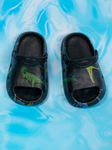 1 par de zapatillas de espuma cómodas y ligeras con diseño de dibujos animados, adecuadas para el verano, para niños