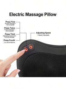 LIPETY Rückenmassagegerät, Nackenmassagegerät mit Wärme, Massagekissen, Ganzkörperentspannung, Perfekt für Männer & Frauen, Elektrisches Shiatsu-Rückenmassagegerät, Knet-Schultermassagegerät für den ganzen Körper, Massage zu Hause/im Büro