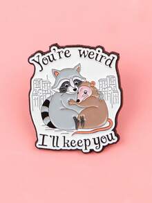 3Pcs Cute Fat Cat Enamel Pin Funny Quotes Brooch Pines Lapel Pins Badge On Backpack Clothing Accessories Animal Jewelry Friends Gifts - Multicolor - View 5