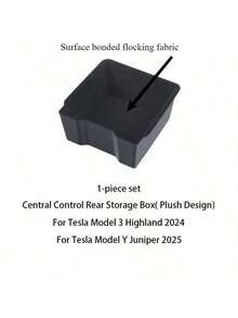 1 个 LCARS 汽车储物盒，适用于 Highland 2024 和 Model Y Juniper 2025，前/后双层储物盒，带/不带隔热内衬选项，汽车配件扶手隐藏盒，汽车储物盒，汽车用品 - 黑色 - 查看 16