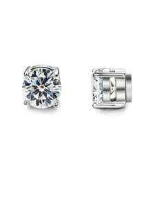 4 Pairs Stainless Steel Magnetic Stud Earrings, Fashion Cubic Zirconia Magnetic Non-Piercing Ear Clip For Men, Non-Piercing Puncture,Gold EarringsA Variety Of Styles, Free To Match Nostril Jewelry, Gifts For Friends Valentine's , Mom,Mother, Mother's Day, Gifts