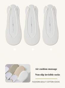 1/3 Pairs Of Invisible Socks That Do Not Show Up In Spring And Summer, Suitable For Women's Boat Socks With High Heels. Socks For Air Cushion Massage