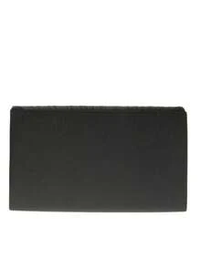 Girly Handbags Womens Satin Pleated Clutch Bag - Black - View 4