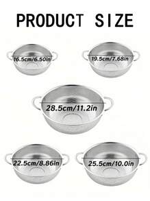 5pcs Set / 1pc Durable Stainless Steel Water Filter Basket Kitchen Set: Suitable For Pasta, Vegetables And Other Multi-Function Kitchen Filters, Stainless Steel Drain Basket - Stackable Filter - Vegetable Water Filter - Pasta Filter - Kitchen Filter - Vegetable Washing Basin, Rice Sieve And Fruit Bowl - Essential Cooking Tools To Meet All Your Kitchen Drainage Requirements