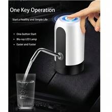 Dispensador de agua eléctrico, bomba de agua automática recargable por USB, adecuado para botellas estándar de 2 a 5 galones, mini dispensador de agua portátil para exteriores/hogar