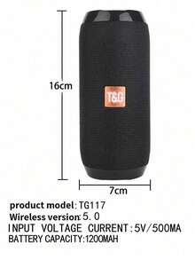 T&G 無線戶外騎行防水便攜式重低音揚聲器音樂盒 Tg117 戶外音箱帶防水功能，支援 tf 卡/fm 收音機/多種功能 - 黑色 - 查看 12