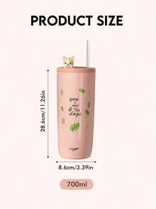 زجاجة مياه معزولة جميلة - زجاجة مياه رياضية معزولة بفراغ مع غطاء وقش، كوب محمول من الفولاذ المقاوم للصدأ، مناسبة للمنزل والمكتب والرياضات الخارجية والجري والرياضة والتخييم والسفر، هدية عيد مثالية للعائلة والأصدقاء