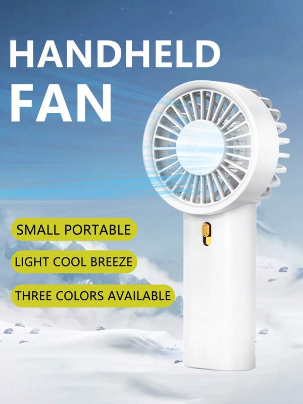 1pc Mini Fan (With One Wind Speed) Can Be Used Handheld Or Desktop, Party Gift (Batteries Are Not Included, Need To Buy Separately), Suitable For Summer, Outdoor, Sports, Travel, Kitchen, Bedroom, School, Office, And For Women, Men, Children, Adults.