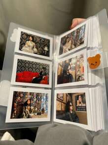 1pc 3 Inch Mini Album, Train Film Ticket Holder, Collectible Card Storage Pouch For Photo, Postcard