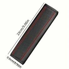 1 件 PU 皮革汽车安全带套，采用绗缝设计，更加舒适，适用于旅行背包和汽车安全带