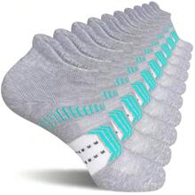 Women Athletic Cushioned Anti-Blister Comfort Running Ankle Socks 5 Pairs