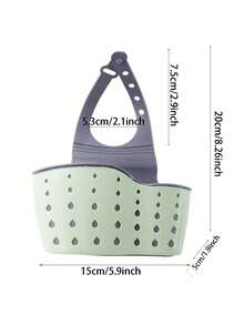 1 件节省空间的厨房水槽悬挂式沥水袋，可调节网状收纳袋，可收纳清洁球、抹布、海绵、便捷挂篮、厨房收纳整理 - 薄荷綠 - 查看 3