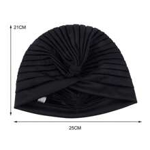 Stretchy Knot Twist Turban Bandanas Women Headscarf Bonnet Muslim Hijab  Hats Female Chemo Cap Adult Solid Color Head Wrap