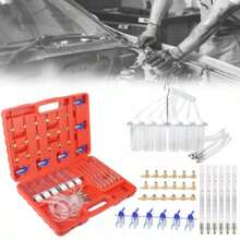6 Cylinder Injector Flow Meter Diagnostic Set, Cylinder Common Rail Adaptor Test Tool Leak Off Test Kit;Dromedary Injector Flow Test Tool Kit 24 Pcs Common Rail Adaptor Fuel Tester Set - 紅色 - 查看 7