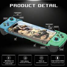 Wireless Gamepad For IPhone/Android/Steam Deck/PC/Table Mobile/Cell Phone Gaming Controller Wireless Game Controller Joystick Telescopic COD Mobile - Directly Play - Xanh lá cây Xanh lam - Xem 6