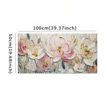 1 peça pôsteres botânicos florais abstratos, artes de parede, peça de arte em tela, decoração de parede moderna sem moldura, adequada para salas de estar, quartos e corredores, apresentando um pôster estilo giz de cera de cores mistas sem moldura 50x100cm/19,68x39,37 polegadas