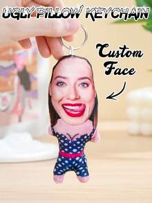 1 szt. spersonalizowany, zabawny brelok do kluczy z brzydkim motywem, spersonalizowany brelok do kluczy z motywem twarzy, wyjątkowy prezent dla przyjaciół i rodziny, spersonalizowany brelok do kluczy z motywem zdjęcia, zabawna seria, idealny na urodziny, walentynki, rocznice, ozdobny, wykwintny, stylowy, uroczy, kolorowy, uroczy, zabawny, spersonalizowany, spersonalizowany, niepowtarzalny, idealny prezent dla niej, idealny prezent dla niego, na rocznice, urodziny, przytulna, jesienna dekoracja, nadająca się do prania w pralce, druk cyfrowy